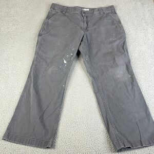 Carhartt Carpenter Pants Mens 38x28 Relaxed Fit 102291  039 Gray Paint Splatter